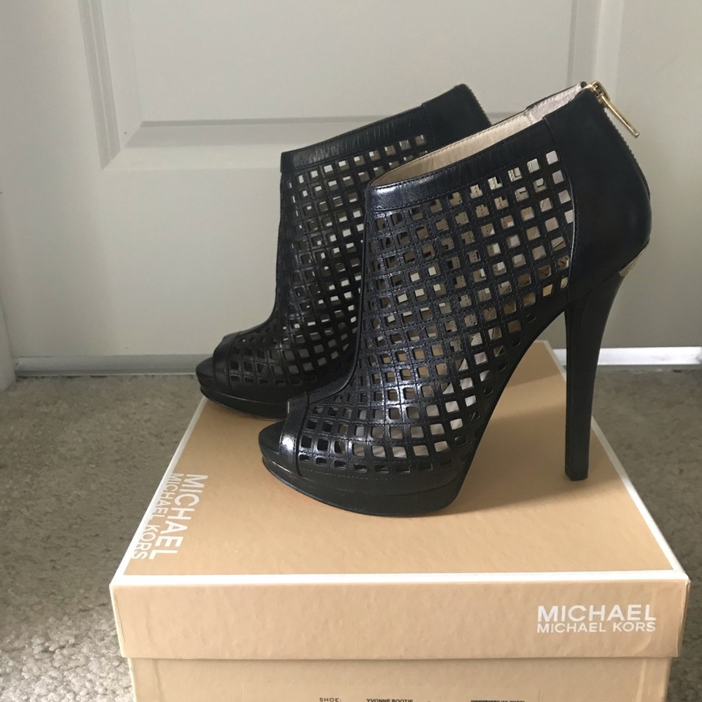 Authentic Michael Kors Caged Heel Bootie